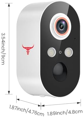 1080P Wireless Security Camera Outdoor, Battery Powered, AI Human Detection, Color Night Vision, 2-Way Audio, IP65 Waterproof, 2.4G Wi-Fi, Cloud Storage (2 Spotlights)