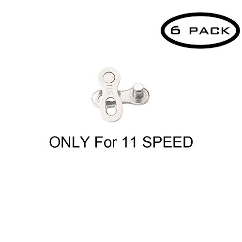 JFOYH 6 Pairs 12 Speed Bike Chain Quick Links, Reusable Bicycle Chain Connectors for Most 12 Speed Chains, Easy Installation, Silver