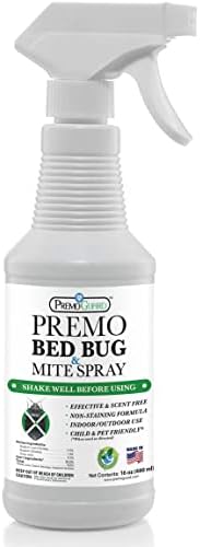 Premo Guard Bed Bug & Mite Killer Spray – University Tested 100% Kill Rate | Natural, Safe for Bedding, Furniture, Fabrics, and Clothing, Non Toxic, Stain & Scent Free, Child & Pet Safe