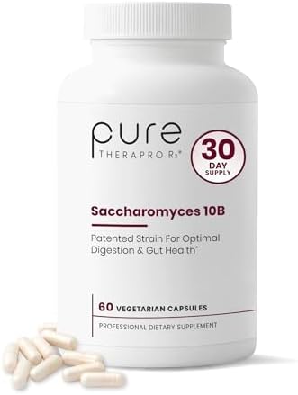 Pure Therapro Rx Saccharomyces 10B Probiotic, 120 Capsules | Supports Gut & Digestive Health, 10B CFU Saccharomyces Boulardii, For Men & Women, No Fillers, Made in USA, Pharma Grade