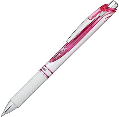 Pentel Pink BCA EnerGel Pearl RTX Retractable Gel Pen, 0.7mm (BL77WBP2PP)