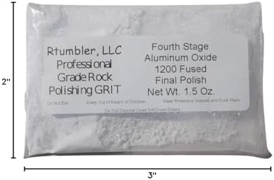 Rock Tumbler Grit for 3 Pound Tumbler by RTumbler Professional Grade Rock Polishing Grit