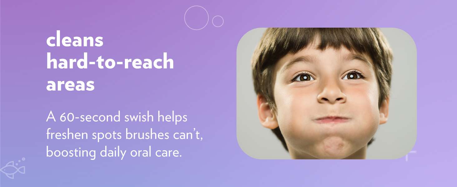 Xylitol mouthwash kids formula, colorfree and dyeless, crafted for everyday swish and smile routine
