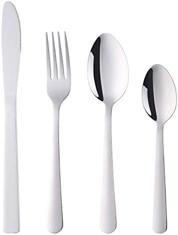 BuyGo Rainbow Silverware Set Flatware Set Stainless Steel Colorful Dinnerware Set 16-Piece Multicolor Cutlery Set, Service for 4
