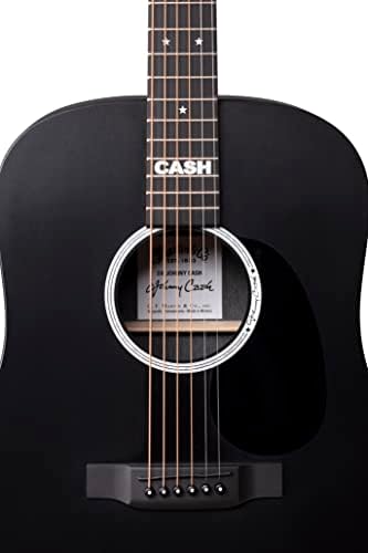 Martin Guitars DX Johnny Cash Signature Edition Acoustic-Electric Guitar with Gig Bag, HPL Construction, Modified D-14 Fret