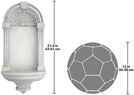 Design Toscano Classical European Style Wall Niche Display Shelf, Medium, 21 Inches Tall, Cast Stone Resin, Antique Stone