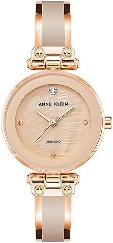 Anne Klein Women's Genuine Diamond Dial Bangle Watch