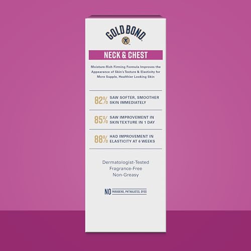 Gold Bond Age Renew Neck & Chest Firming Age Renew Cream, 2 oz | Firmer-looking skin, hyaluronic acid neck firming cream, improves elasticity and texture, dermatologist and clinically tested
