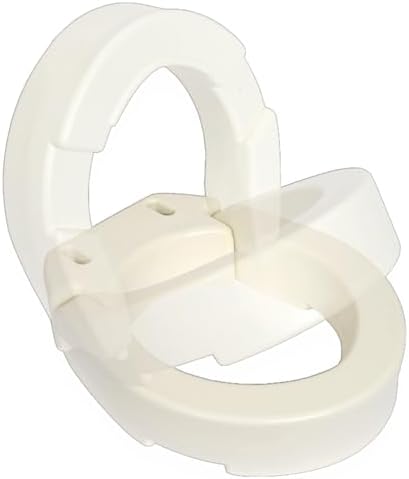 Essential Medical Supply Hinged Toilet Seat Riser for Elongated Toilets - 19 x 14 x 3.5 Inches