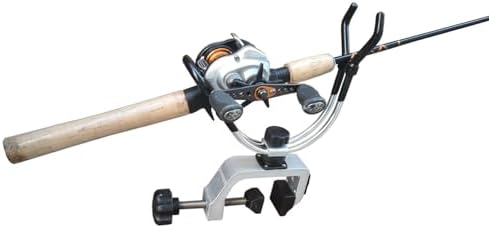 Brocraft 2Pcs Heavy Duty Fishing Pole Rod Holder with Aluminum Universal Clamp (Generation 2)