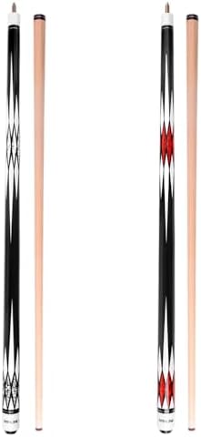 Pool Cue Stick - 58 inch Maple Billiard Pool Stick (Multicolour) | Imitation Turquoise Design, 18-21oz Weight Options, 13mm Leather Tip, For Beginner & Intermediate Player