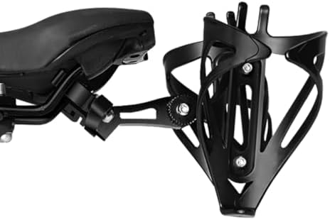 VeloChampion Universal Bike Water Bottle Holder Mount & 2 Cages, Standard | Rear Bike Saddle Bottle Cage Mount for Triathlon & Road Cycling. Holds 2 Bottles up to 750ml, Fits Saddle Rails 50-80mm