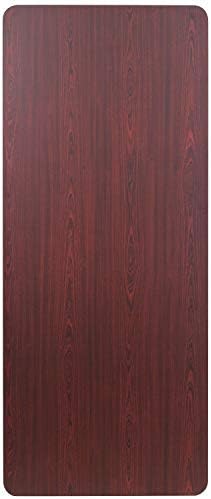 Flash Furniture 6 ft Laminate Folding Banquet Table, Mahogany | Durable Construction, Commercial Use