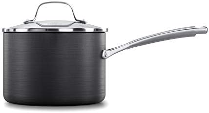 Calphalon 1943333 Classic Nonstick Sauce Pan with Cover, 3.5 quart, Grey