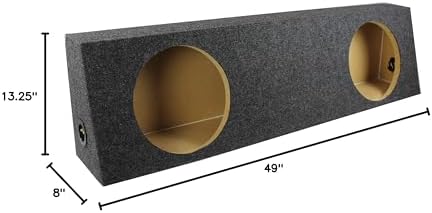 Q Power QBomb Single 12 Inch Vented Subwoofer Sub Box with Black Bedliner Spray