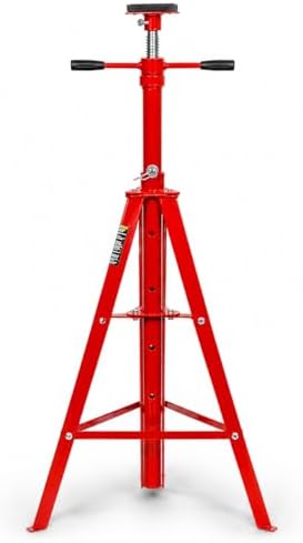Stark USA Underhoist Tripod Stand 2 Ton Capacity High Lift Jack Stand Reach Under Hoist Stand High-Position Lift Range 4,000lbs Capacity, Red