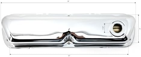 Steel Valve Covers Fits 1962–85 Ford SB 260‑289‑302‑351W – Smooth – 1 Hole – Chrome