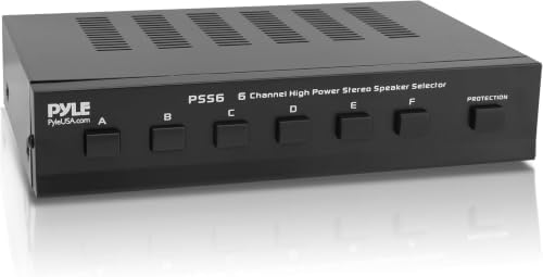 PYLE PSS6 Home 6-Channel High Power Stereo Speaker Selector, Black