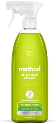 method All-Purpose Cleaner Spray, Lime + Sea Salt, 28 fl oz | Cuts Grease & Grime on Counters, Glass, Sealed Wood & Floors, for Kitchen & Bathroom, Controlled Mist, Streak Free