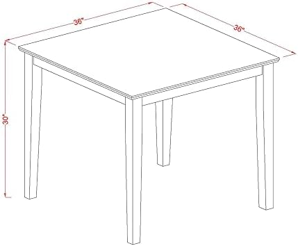 East West Furniture OXT-ANA-T Oxford Square Dining Table for Small Spaces, 36x36 Inch, Natural