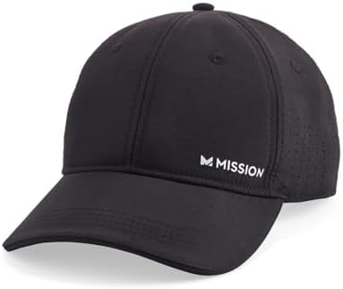 MISSION Cooling Vented Performance Hat Unisex Cap for Workouts, Golf & Running, Sweat & Water Activated Technology