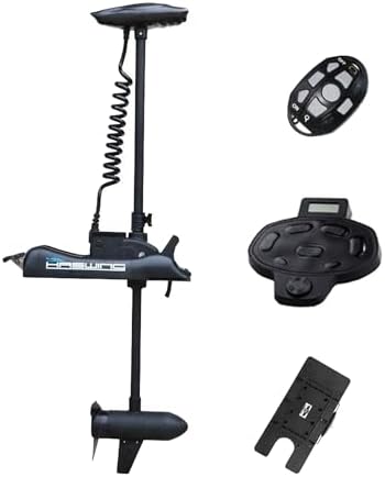 Black Haswing Cayman 12V 55lbs 48 inch Bow Mount Electric Trolling Motor Lightweight, Variable Speed