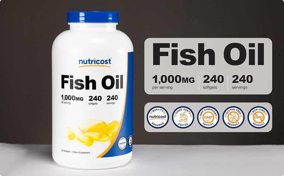 Nutricost Fish Oil Capsules 1000mg per softgel