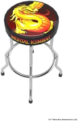 ARCADE1UP Midway Legacy Orin Edition Adjustable Stool – Officially Licensed, Chrome-Plated Steel Frame, High-Density Foam Seat