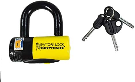 Kryptonite New York FAHGETTABOUDIT 1415 14mm 15 LBS Red Chain & New York Lock 15mm Disc Lock