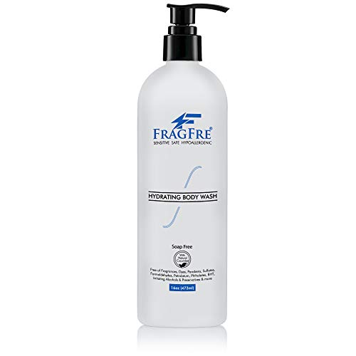 Sensitive Body Wash 16 oz - Paraben Free Sulfate Free Body Cleanser - Hypoallergenic for Delicate and Flaky Skins - No Synthetic Fragrance
