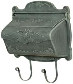 Special Lite Floral Horizontal Wall Mount Mailbox - Black Aluminum Mailbox for Wall Mount - SHF-1001-BLK