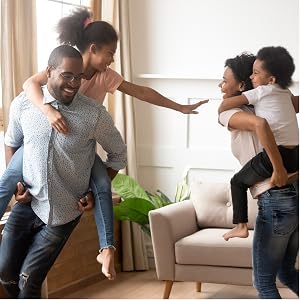 Family laughing