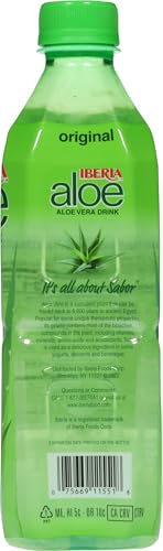 Iberia Aloe Vera Juice Drink, Pineapple, 16.9 Fl Oz (Pack of 24)