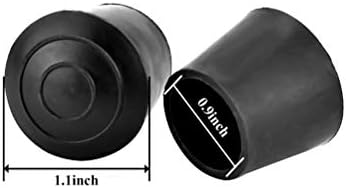50pcs Chair Leg Cap Tips,Vankcp 7/8 inch Rubber Black Round Anti Slip Caps Chair Legs for Table Folding Chairs (50Pcs)