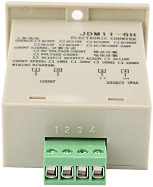 Hilitand 6 Digit Electronic Counter, JDM11-6H, Black, DC 12V/24V/36V