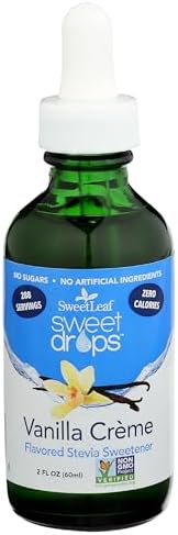 SweetLeaf Stevia Drops Liquid Sweetener, Vanilla Creme - 2 Fl Oz, Pack of 1 | Sweet Drops, Organic Stevia Leaf Extract, Zero Calorie, No Erythritol
