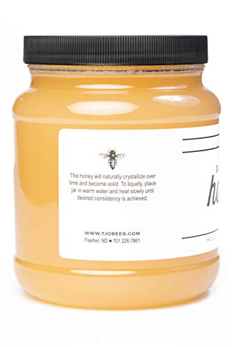 TJO Bees Raw and Unfiltered Honey (5 LB (80 OZ) Jar)