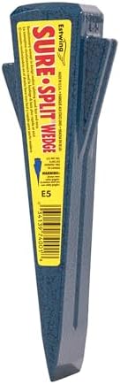 ESTWING Sure Split Wedge - 5-Pound USA Made Wood Splitting Tool with Forged Steel Construction & 1-7/8" Cutting Edge - Finish May Vary - E-5 | Made in USA, Wood Splitting Made Easy, Fin Splitting Design, Hand Sharpened, Perfect For The Outdoorsman