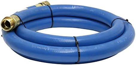 UltraMax Commercial Garden Water Hose 50 ft, Lightweight, Flexible, Anti-Kink, All Weather, 1200 psi, H75-050B, 3/4 Inch x 50 ft, Blue
