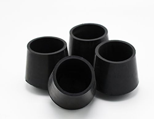 AKOAK 4 Pieces Table Chair Rubber Leg Tips Caps,1-1/4 Inch,Black