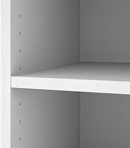 Bestar Versatile Small Closet Organizer, 36-inch White Wardrobe for Bedroom, Mudroom, Entryway, or Kitchen Pantry