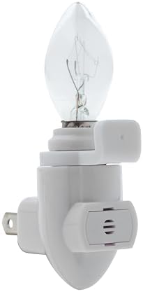 Creative Hobbies White Auto On Sensor Plug in Night Light Module Includes 3 Bulbs and 3 Plastic Clips