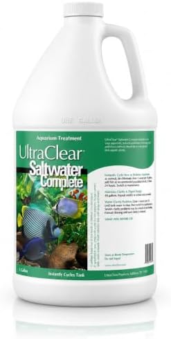 Saltwater Complete – Live Nitrifying Bacteria Blend for Saltwater & Reef Aquariums - Instant Cycle Marine Tank Starter - Removes Ammonia Nitrite - Clarifier - Safe for Fish Coral Invertebrates - 1Gal