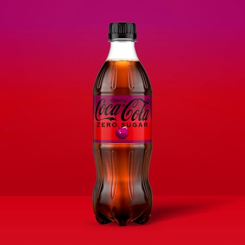 Coca-Cola Zero Sugar Cherry Soda Soft Drink Bottles, 16.9 fl oz, 6 Pack