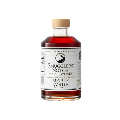 Smugglers’ Notch Maple Works – Bourbon Barrel Aged – 100% Pure Vermont Maple Syrup – Natural Sweetener & Gluten Free – Rich Taste – Waffles and Pancakes, Cocktails, Marinades, 3.38 Fl Oz. (100 mL)