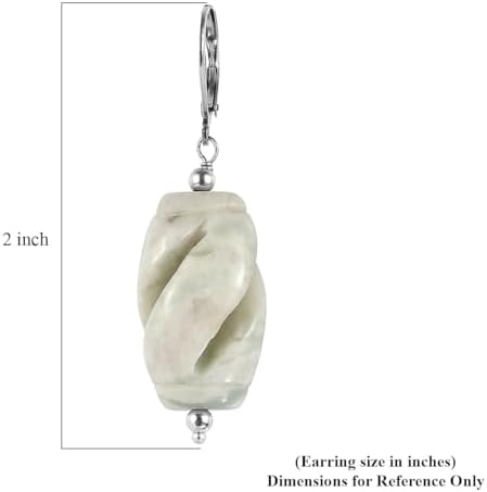 Sesame Jasper 40.00 ctw Earrings in Stainless Steel