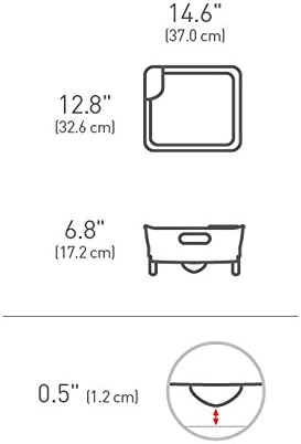 simplehuman Compact Dish Rack, White Plastic