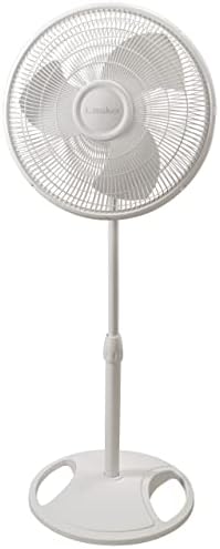 Lasko Oscillating Pedestal Fan - Adjustable to 47" - 2520 - White | Cooling Standing Fan for Bedroom, Living Room, and Home Office, 16" Blade Diameter