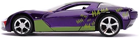 Jada Toys DC Comics 1:32 The Joker's 2009 Chevy Corvette Stingray Die-cast Car, Toys for Kids and Adults
