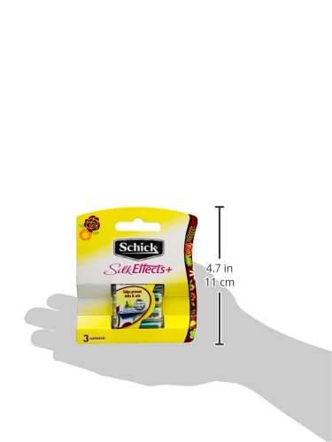 Schick Silk Effects+ Plus Refill Cartridges (Pack of 3) 1 pack